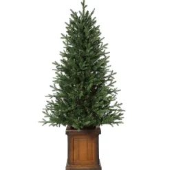Pre-Lit Christmas Trees*Haute Decor 4'6" H Green Realistic Fir Artificial Christmas Tree With 200 Led Lights