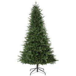 Pre-Lit Christmas Trees*Haute Decor 7'6" H Green Realistic Fir Artificial Christmas Tree With 600 Led Lights