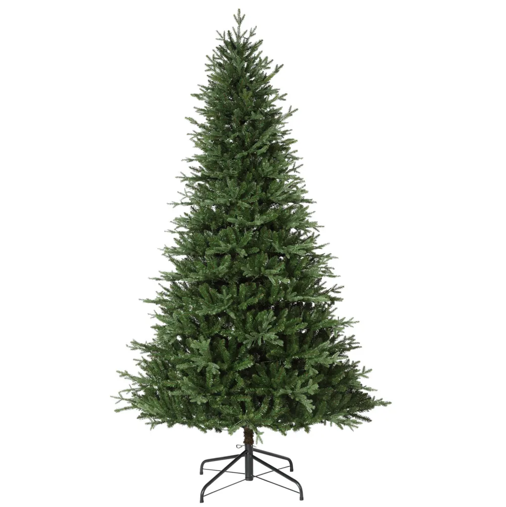 Pre-Lit Christmas Trees*Haute Decor 7'6" H Green Realistic Fir Artificial Christmas Tree With 600 Led Lights