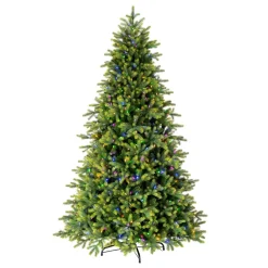 Pre-Lit Christmas Trees*The Holiday Aisle 108'' H Green Realistic Fir Christmas Tree With 1100 Led Color Changing/Combination Lights