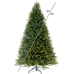 Pre-Lit Christmas Trees*The Holiday Aisle 108'' H Green Realistic Fir Christmas Tree With 1100 Led Color Changing/Combination Lights
