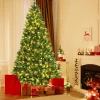 Pre-Lit Christmas Trees*The Holiday Aisle 96'' H Green Realistic Pine Cashmere Christmas Tree With 600 Led Lights