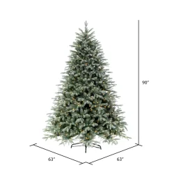 Pre-Lit Christmas Trees*The Holiday Aisle 90'' H Green Realistic Spruce Christmas Tree With 750 Led Lights