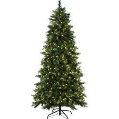 Pre-Lit Christmas Trees*The Holiday Aisle 78'' H Green Realistic Spruce Christmas Tree With 500 Led Lights