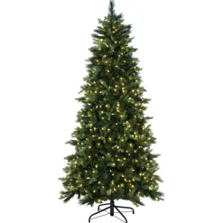 Pre-Lit Christmas Trees*The Holiday Aisle 78'' H Green Realistic Spruce Christmas Tree With 500 Led Lights
