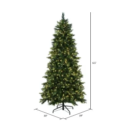 Pre-Lit Christmas Trees*The Holiday Aisle 78'' H Green Realistic Spruce Christmas Tree With 500 Led Lights