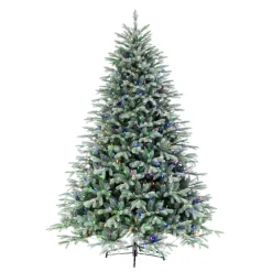 Pre-Lit Christmas Trees*The Holiday Aisle 90'' H Green Realistic Spruce Christmas Tree With 750 Led Color Changing/Combination Lights