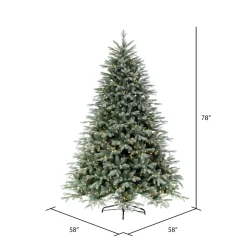 Pre-Lit Christmas Trees*The Holiday Aisle 78'' H Green Realistic Spruce Christmas Tree With 500 Led Lights