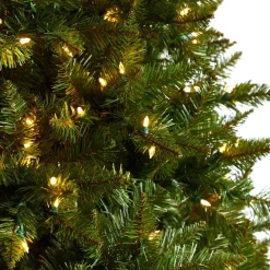 Pre-Lit Christmas Trees*The Holiday Aisle 4' H Green Spruce Cashmere Christmas Tree With 200 Led Color Changing/Combination Lights