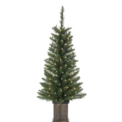 Pre-Lit Christmas Trees*The Holiday Aisle 3'6" H Green Spruce Christmas Tree With 50 Led Lights