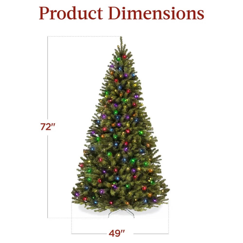Pre-Lit Christmas Trees*The Holiday Aisle 6' H Green Tree Family Christmas Tree 250 Lights Led