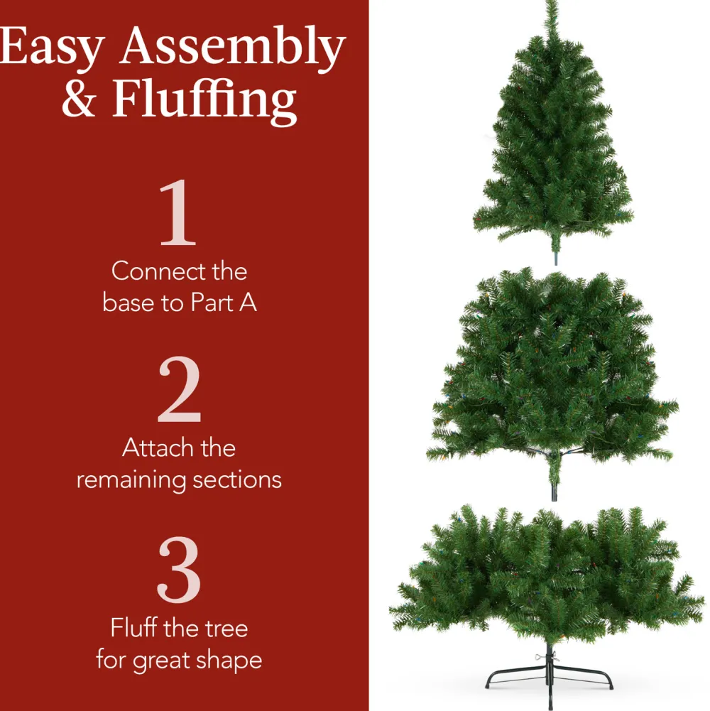 Pre-Lit Christmas Trees*The Holiday Aisle 6' H Green Tree Family Christmas Tree 250 Lights Led