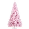 Pre-Lit Christmas Trees*The Holiday Aisle 7.5' H Pink Flocked Christmas Tree With 450 Led Lights