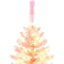 Pre-Lit Christmas Trees*The Holiday Aisle 5' H Pink Pre-Lit Artificial Fir Christmas Tree With 300 Led Twinkling Lights