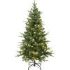 Pre-Lit Christmas Trees*The Holiday Aisle 54" H Regular Realistic Artificial Pvc And Pe Blend Fir Christmas Tree