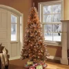 Pre-Lit Christmas Trees*The Holiday Aisle 78" H Rose Gold Realistic Pine Christmas Tree With 400 Incandescent Steady/Constant Lights