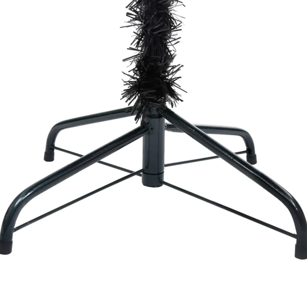 Pre-Lit Christmas Trees*The Holiday Aisle 82.68'' H Slender Black Christmas Tree With Led Lights