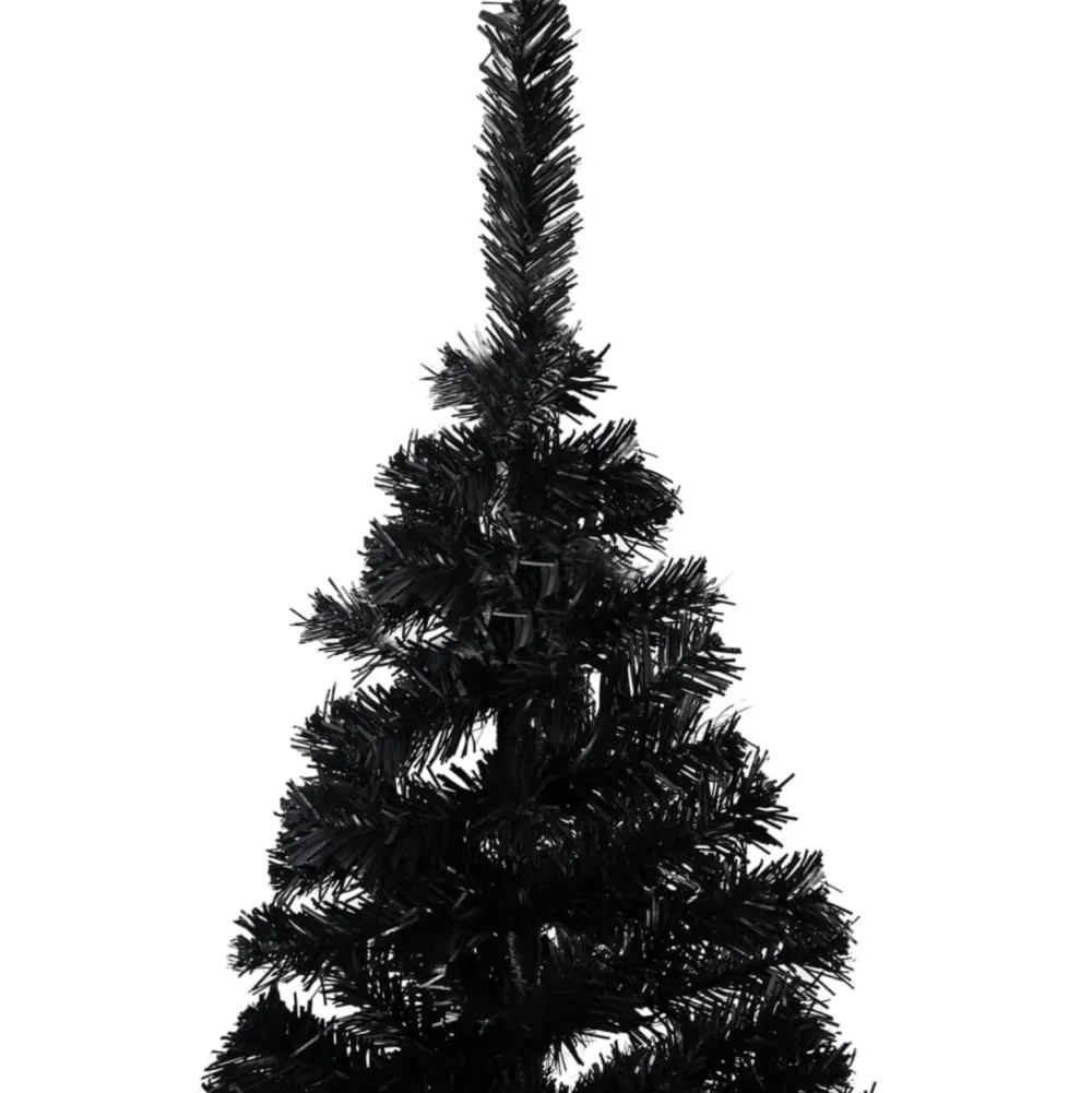 Pre-Lit Christmas Trees*The Holiday Aisle 82.68'' H Slender Black Christmas Tree With Led Lights