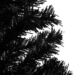 Pre-Lit Christmas Trees*The Holiday Aisle 82.68'' H Slender Black Christmas Tree With Led Lights