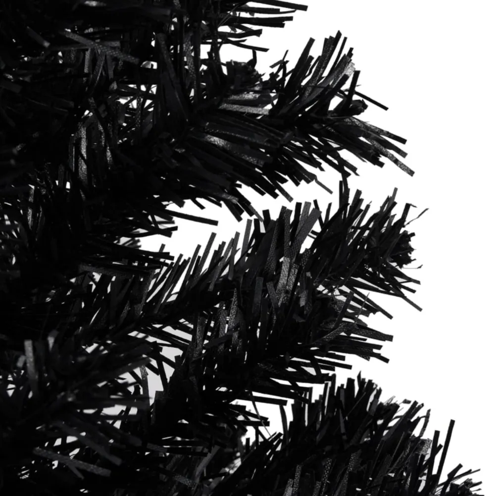 Pre-Lit Christmas Trees*The Holiday Aisle 82.68'' H Slender Black Christmas Tree With Led Lights