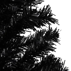Pre-Lit Christmas Trees*The Holiday Aisle 82.68'' H Slender Black Christmas Tree With Led Lights