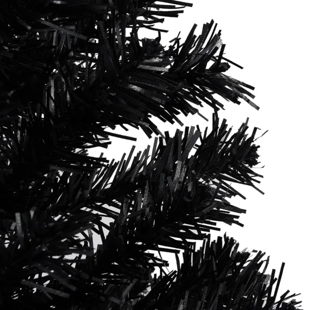 Pre-Lit Christmas Trees*The Holiday Aisle 82.68'' H Slender Black Christmas Tree With Led Lights