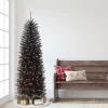 Pre-Lit Christmas Trees*Three Posts 7'6" H Slender Black Fir Christmas Tree With 250 Lights