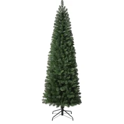 Pre-Lit Christmas Trees*Haute Decor 7'6" H Slender Green Artificial Spruce Christmas Tree With 700 Led Lights