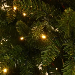 Pre-Lit Christmas Trees*The Holiday Aisle 7' H Slender Green Artificial Fir Christmas Tree With 450 Led Lights