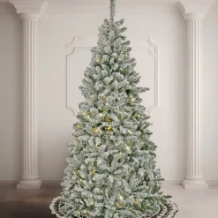 Pre-Lit Christmas Trees*The Holiday Aisle 108" H Slender Green Fir Christmas Tree With 600 Led Lights