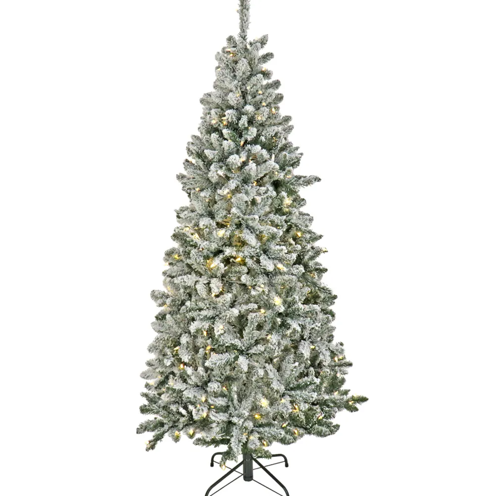 Pre-Lit Christmas Trees*The Holiday Aisle 108" H Slender Green Fir Christmas Tree With 600 Led Lights