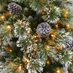 Pre-Lit Christmas Trees*The Holiday Aisle 7' H Slender Green Pine Christmas Tree With 400 Lights