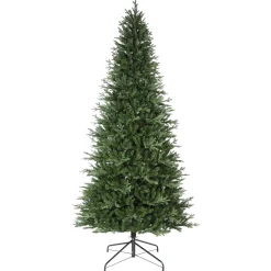 Pre-Lit Christmas Trees*Haute Decor 9' H Slender Green Realistic Fir Artificial Christmas Tree With 800 Led Lights