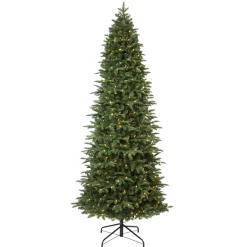 Pre-Lit Christmas Trees*Haute Decor 9' H Slender Green Realistic Fir Artificial Christmas Tree With 700 Led Lights
