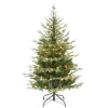 Pre-Lit Christmas Trees*The Holiday Aisle 4'5" H Slender Green Realistic Artificial Fir Christmas Tree With 200 Lights
