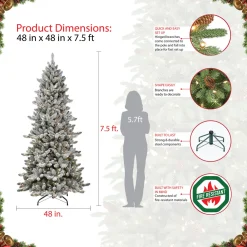 Pre-Lit Christmas Trees*Sand & Stable 7'6