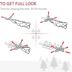 Pre-Lit Christmas Trees*The Holiday Aisle 9'' H Slender Green/White Flocked/Frosted Christmas Tree With 300 Led Lights