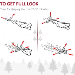 Pre-Lit Christmas Trees*The Holiday Aisle 9' H Slender Green/White Flocked/Frosted Christmas Tree With 350 Led Lights