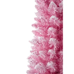 Pre-Lit Christmas Trees*The Holiday Aisle 4' H Slender Pink Realistic Artificial Fir Christmas Tree With 50 Lights