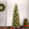 Pre-Lit Christmas Trees*The Holiday Aisle 72" H Slender Realistic Artificial Pvc And Pe Blend Pine Christmas Tree 200 Led Steady/Constant Lights And Berries