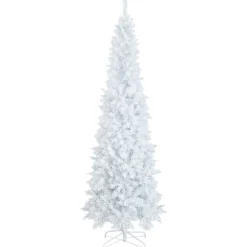 Pre-Lit Christmas Trees*The Holiday Aisle 7' H Slender White Cashmere Christmas Tree With 300 Led Lights