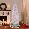 Pre-Lit Christmas Trees*The Holiday Aisle 6'6" H Slender White Fir Christmas Tree With 250 Lights