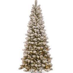 Pre-Lit Christmas Trees*The Twillery Co. 7'6" H Slender White Pine Christmas Tree With 500 Lights