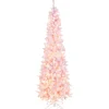 Pre-Lit Christmas Trees*The Holiday Aisle 90'' H White Artificial Hinged Christmas Tree With 450 Lights