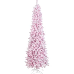 Pre-Lit Christmas Trees*The Holiday Aisle 90'' H White Artificial Hinged Christmas Tree With 450 Lights