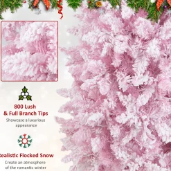 Pre-Lit Christmas Trees*The Holiday Aisle 90'' H White Artificial Hinged Christmas Tree With 450 Lights