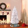 Pre-Lit Christmas Trees*The Holiday Aisle 4'6" H White Fir Christmas Tree With Lights