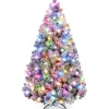 Pre-Lit Christmas Trees*The Holiday Aisle 6' H White Pine Christmas Tree With Color Changing/Combination Lights