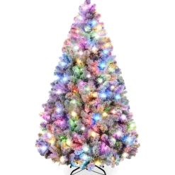 Pre-Lit Christmas Trees*The Holiday Aisle 6' H White Pine Christmas Tree With Color Changing/Combination Lights
