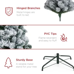 Pre-Lit Christmas Trees*The Holiday Aisle 6' H White Pine Christmas Tree With Color Changing/Combination Lights